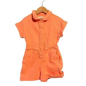 Mini Boden Vibrant Orange Kids Romper